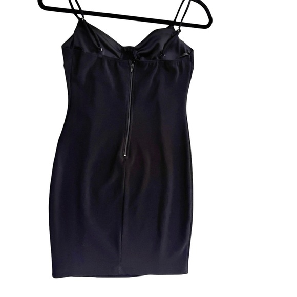 TRAC Y2K Black Mini Dress with Zip Closure LBD - Picture 8 of 11